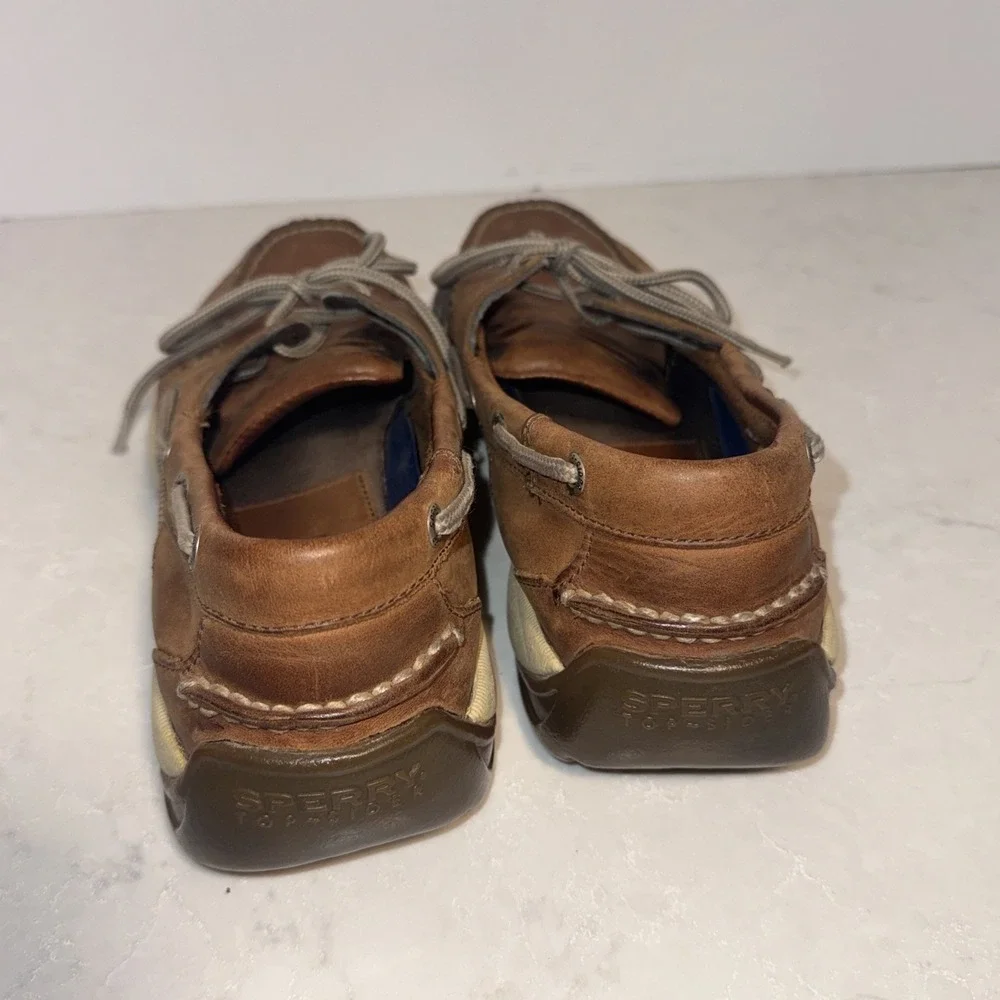 Sperry Top-Sider Intrepid 2eye Tan Leather Boat Shoes 0276308 Size 10.5
